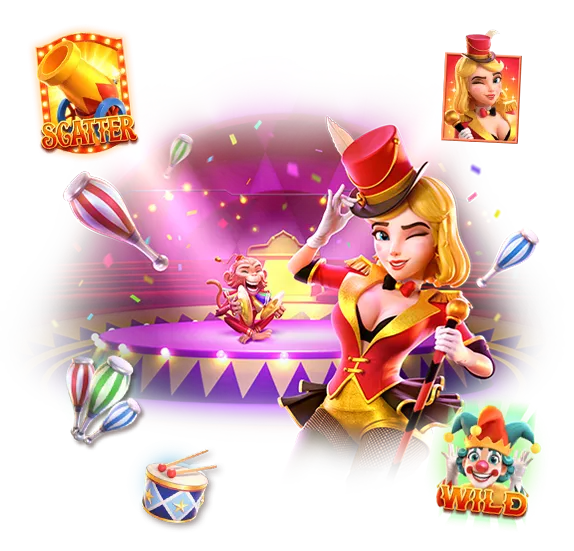 เกมจาก พีจี สล็อต Circus Delight กองละครสัตว์ที่มาแจกฟีเจอร์จุก ๆ ถึง 32 รูปแบบ