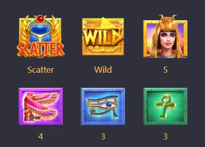 สัญลักษณ์ของเกม Secrets of Cleopatra จาก PG Slot